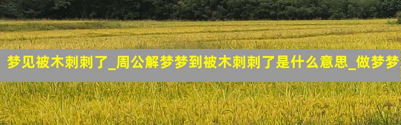 梦见被木刺刺了_周公解梦梦到被木刺刺了是什么意思_做梦梦见被木刺刺了好不好