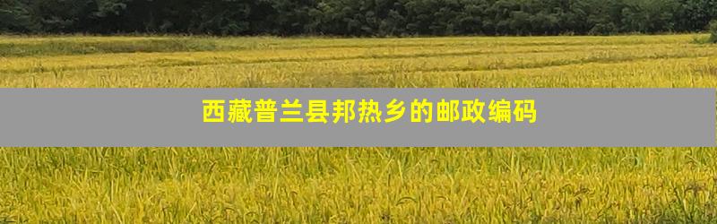 西藏普兰县邦热乡的邮政编码
